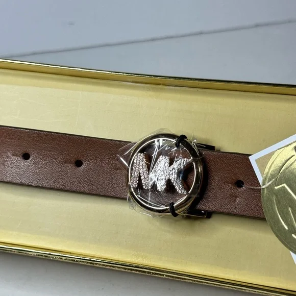 Michael Kors MK Belt Women Michael Kors MK Belt Women\'s Brown With Rhinestones and Logo 28 MM size S/M main image 0